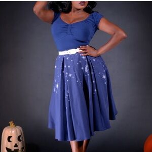 PUG witchy skirt navy blue xl